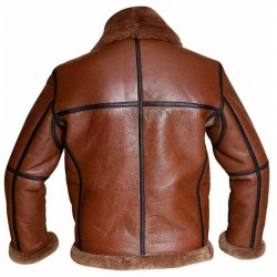 Men's Classic B3 Aviator Brown Leather Full Shearling Jacket